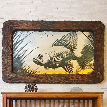 Настенное панно на стекле Рыба
