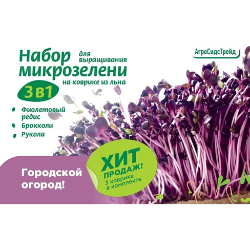 Набор для выращивания микрозелени Агросидстрейд АСТ 124937