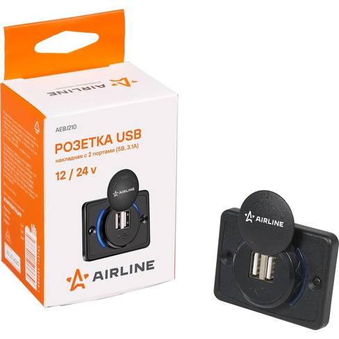 USB накладная розетка Airline AEBJ210