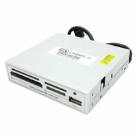 3.5" Кард-ридер 3Q CRI005-S (CRI005-S) серебристый - USB 2.0 SD, M2, MS Duo, MS Pro Duo, MMC, xD-Picture Card, Compact F
