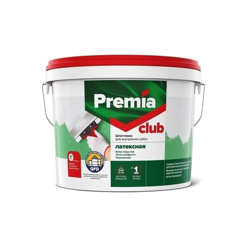 Латексная шпатлевка для внутренних работ Premia Club CLUB