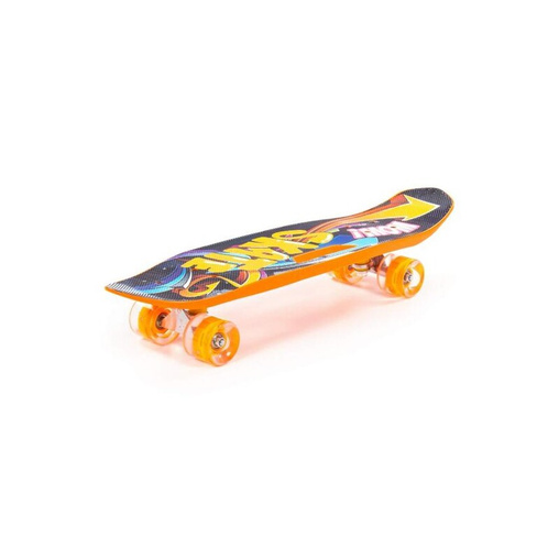 Скейтборд доска роликовая 65 см оранжевая с наклейкой и оранжевыми колёсами 89533 Полесье