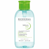 Bioderma мицеллярная вода Sebium H2O флакон-помпа, 500 мл, 500 г