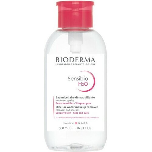 Bioderma мицеллярная вода Sensibio H2O (флакон-помпа), 500 мл, 500 г BIODERMA