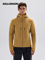Salomon мягкая куртка зимняя теплая мужская походная куртка OUTPEAK SOFTSHELL, цвет Корица Хаки C22162