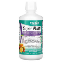 Vital Earth Minerals, Super Multi, мультивитаминная добавка, натуральный вкус тропического мандарина, 946 мл (32 жидк. у