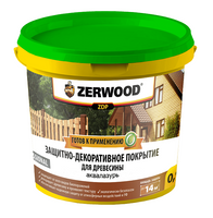 Защитно-декоративное покрытие Zerwood ZDP аквалазурь 0,9 кг, сосна