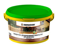 Защитно-декоративное покрытие Zerwood ZDP аквалазурь 2,5 кг, дуб