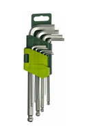 Набор ключей шестигранников 1,5-10 мм, 9 шт с шаром CrV 562091-ДТ