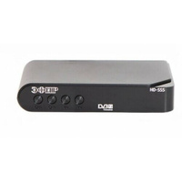 Ресивер эфирный цифровой DVB-T2 HD HD-555 пластик, дисплей, Эфир NoName