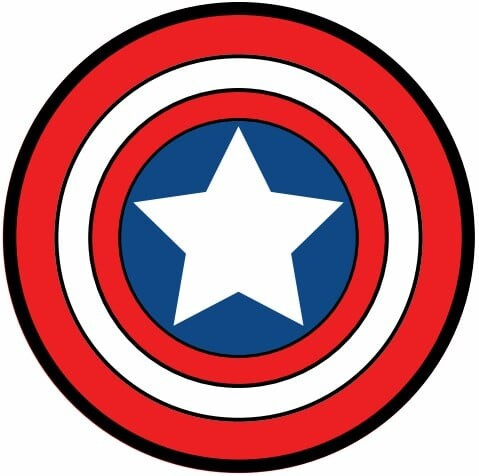 Наклейка для детского электромобиля Капитан Америка Неизвестно