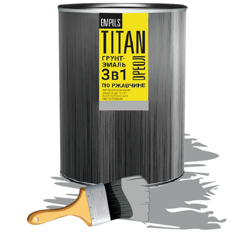 Грунт-эмаль по ржавчине Ореол Titan 0.9 кг серый