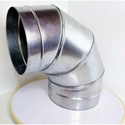 Отвод воздуховода круглый Угол: 45 градусов, Д-метр: 180 мм, Мат-ал: оцинкованная сталь