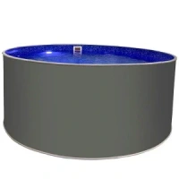 Каркасный бассейн Лагуна круглый 4,5 х 1,25 м, чаша 0,4 мм (цвет: платина RAL 7024), цена за 1 шт