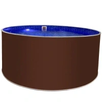 Каркасный бассейн Лагуна круглый, 2 х 1,25 м, 3,7 м3, чаша 0,6 мм (темный шоколад RAL 8017), цена за 1 компл
