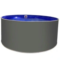 Каркасный бассейн Лагуна Гигабасс круглый, 3,0 × 1,5 м, цвет: платина RAL7024, чаша 0,6 мм, цена за 1 шт