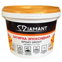 Эпоксидная затирка Диамант, шов 1-15 мм, цвет Титан (белый) (002), 2,5 кг, цена за 1 шт