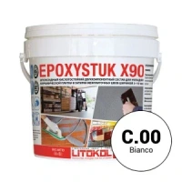 Затирка эпоксидная кислотостойкая Litokol Epoxystuk X90, 2-компонентная, цвет С.00 Bianco (белый), 5 кг, цена за 1 шт