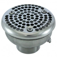 Водозабор Аквасектор круглый, 8 м³/ч, подключение НР 1 1/2", под плёнку, AISI-316L, цена за 1 шт