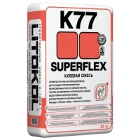 Клей Litokol SUPERFLEX K77 суперэластичный, цвет серый, 25 кг, цена за 1 мешок