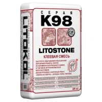 Клей Litokol Litostone K98 эластичный, цвет серый, 25 кг, цена за 1 мешок