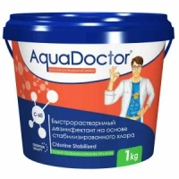 Быстрорастворимый препарат AquaDoctor C-60 на основе 60% активного хлора, гранулированный, 1 кг, цена за 1 шт