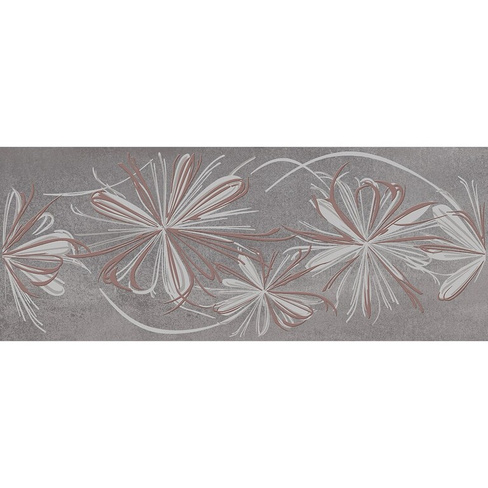 Декор Azori Ceramica sonnet grey flower, 20.1x50.5 см