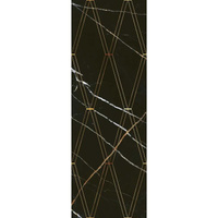 Декор Eletto Ceramica 24.2x70 см black and gold rombi