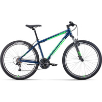 Велосипед FORWARD 27.5 APACHE 1.0 CLASSIC 21-ск. 2022 рама 19 синий/зеленый/яркий