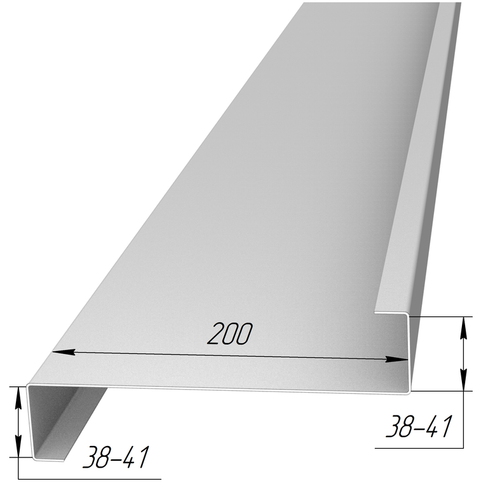 Z-образный профиль для кровельных прогонов с полками №7, толщина металла 0,5 мм