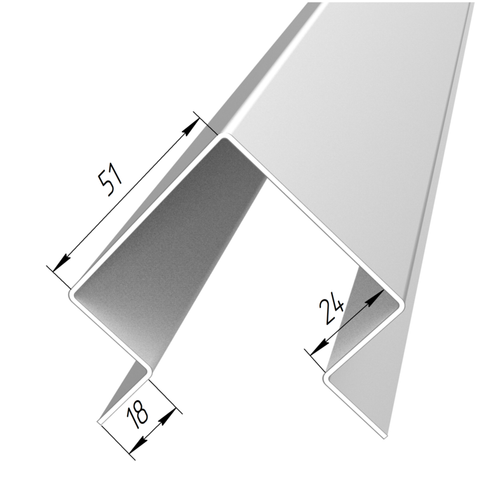 Угловой каркасный профиль №28, толщина металла 0,5 мм