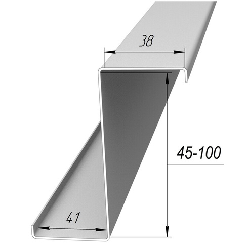 Z-профиль усиленный №85, толщина металла 1,5 мм