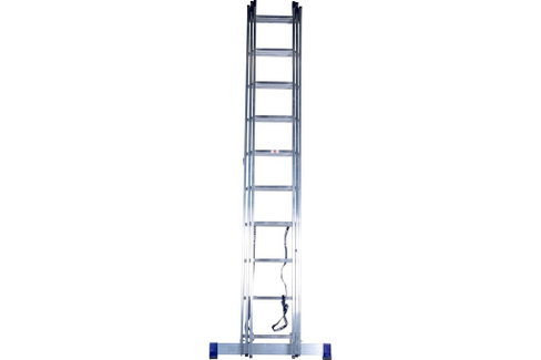 Лестница-стремянка H3 5310 трехсекционная алюминиевая 3x10 ступеней Alumet 2.81-6.46 м