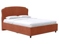 Двуспальная кровать Корсика ПМ Терракотовый, велюр, 180х200 см