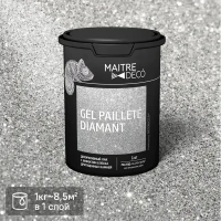 Лак декоративный Maitre Deco «Gel Paillete Diamant» эффект блеска драгоценных камней 1 кг MAITRE DECO None