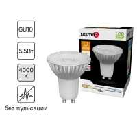 Лампа светодиодная Lexman GU10 220-240 В 5.5 Вт прозрачная 500 лм нейтральный белый свет LEXMAN None
