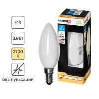 Лампа светодиодная Lexman E14 220-240 В 4 Вт свеча матовая 400 лм теплый белый свет LEXMAN None