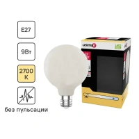 Лампа светодиодная Lexman G95 E27 220-240 В 9 Вт матовая 1055 лм теплый белый свет LEXMAN