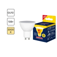 Лампа светодиодная Volpe Norma GU10 175-250 В 10 Вт спот 800 лм теплый белый цвет света VOLPE LED-JCDR-10W/WW/GU10/NR ка