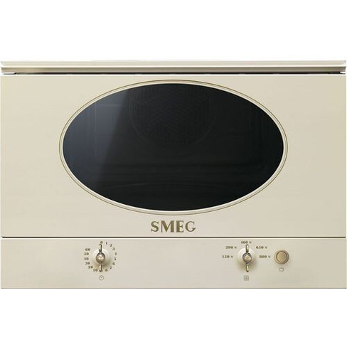 Микроволновая печь SMEG MP822NPO, встраиваемая, 22л, 850Вт, кремовый