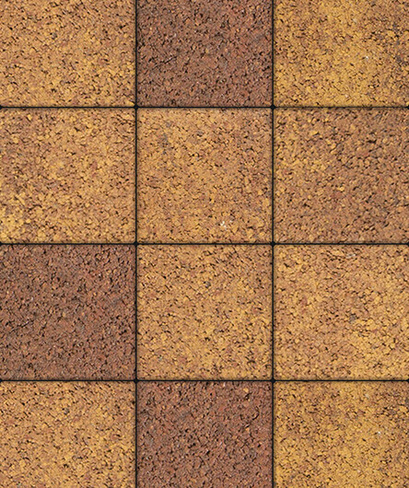 Тротуарная плита Квадрат Б.1.К.6 гранит н/м колормикс Осень