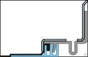 Деформационный шов АКВАСТОП (накладки из нержавеющей стали) ДПШ-30-УГЛ/050