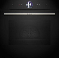 Home Connect!! Serie 8, духовой шкаф-пароварка,черный, 21 режим + комбинированные режимы, функция приготовление на пару