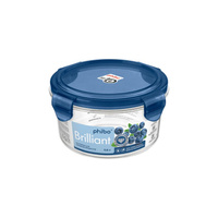 Герметичный контейнер для продуктов Phibo Brilliant круглый, 0.6 л, синий 431199517