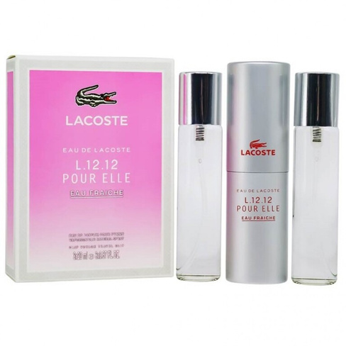 Набор женской парфюмерной воды Lacoste L.12.12 Eau Fraiche Pour Elle, 3 х 20 мл