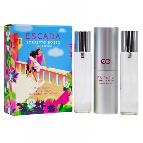 Женская парфюмерная вода Escada Sorbetto Rosso Limited Edition, 3х 20 мл