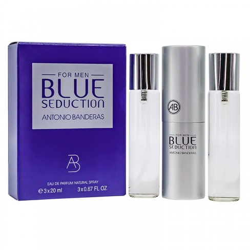 Мужской парфюмерный набор 3х20 ml Antonio Banderas Blue Seduction Men
