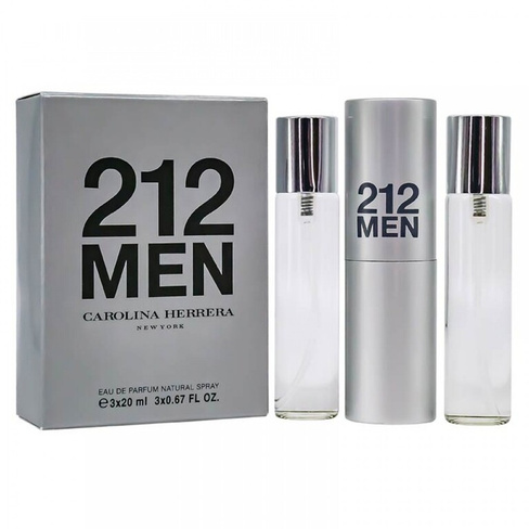Мужская парфюмерная вода Carolina Herrera 212 Men, 3х 20 мл