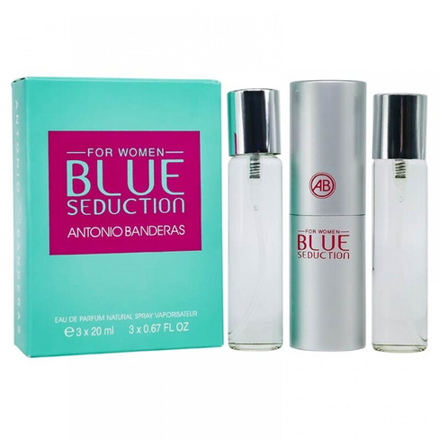 Женская парфюмерная вода Antonio Banderas Blue Seduction For Women, 3х 20 мл