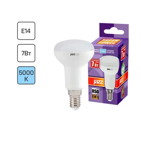 Лампочка светодиодная R50 7 Вт E14 5000 К нейтральный белый свет Без бренда PLED- SP R50 7w 5000K E14 230/50